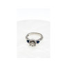 925 Sterling Silver Blue & White CZ Ring Size 6.5