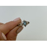 925 Sterling Silver Blue Spinel & CZ Ring Size 6.75