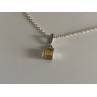 925 STERLING SILVER CITRINE & CZ CHAIN WITH PENDANT