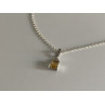 925 STERLING SILVER CITRINE & CZ CHAIN WITH PENDANT