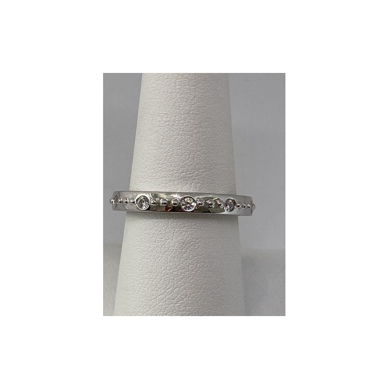 925 Sterling Silver Ring With CZ Size 8