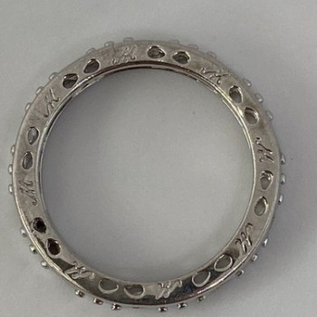 925 Sterling Silver CZ Band Ring Size 8
