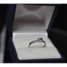 10K White Gold Amethyst & Diamonds Ring Size 8