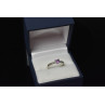 10K WHITE GOLD  AMETHYST & DIAMONDS RING SIZE 8