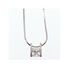 925 Sterling Silver CZ Chain With Pendant Italy