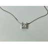 925 Sterling Silver CZ Chain With Pendant Italy