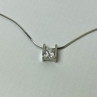 925 Sterling Silver CZ Chain With Pendant Italy