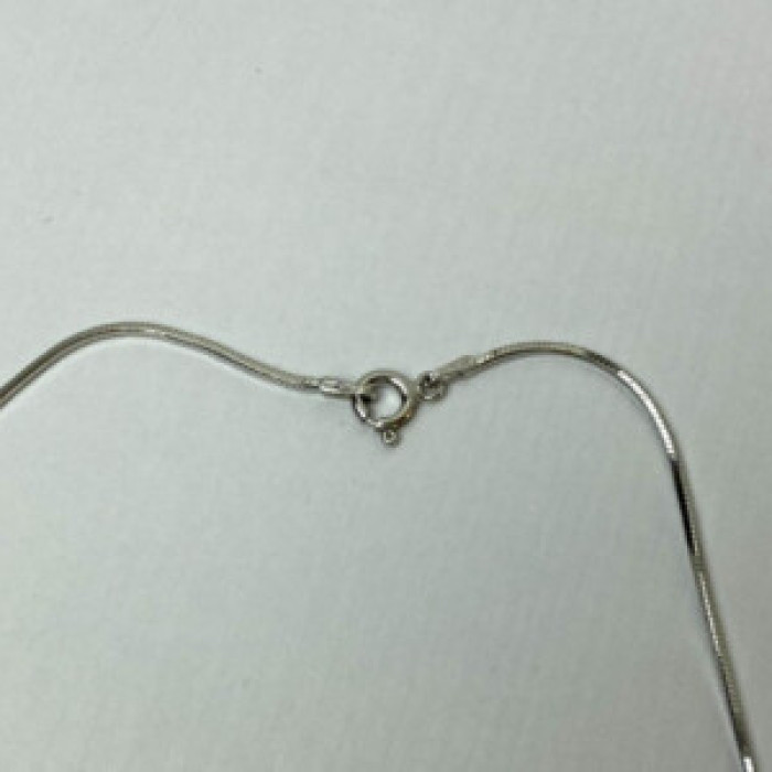 925 Sterling Silver CZ Chain With Pendant Italy