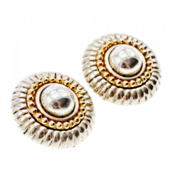 925 Sterling Silver Gold Plated Earrings Italy