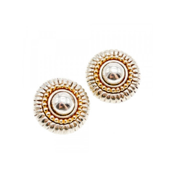 925 STERLING SILVER GOLD PLATED  EARRINGS ITALY