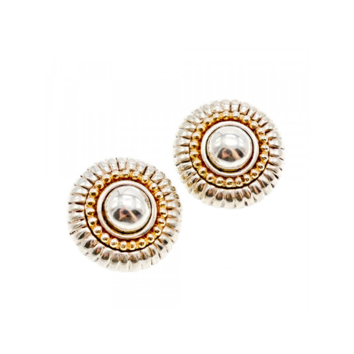 925 STERLING SILVER GOLD PLATED  EARRINGS ITALY