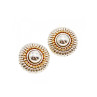925 STERLING SILVER GOLD PLATED  EARRINGS ITALY