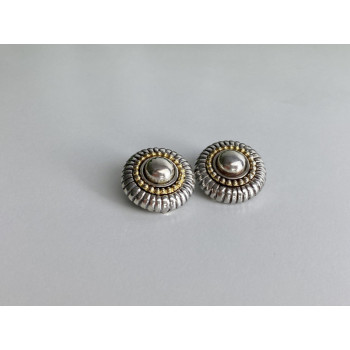 925 STERLING SILVER GOLD PLATED  EARRINGS ITALY