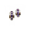 925 Sterling Silver Purple Tourmaline Stud Earrings