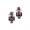 925 Sterling Silver Purple Tourmaline Stud Earrings
