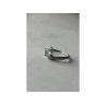 925 Sterling Silver Blue Spinel & CZ Ring Size 8.5