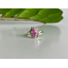 925 Sterling Silver Pink & White CZ Ring Size 7