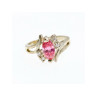 925 Sterling Silver Pink & White CZ Ring Size 7