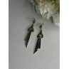 Elegant 925 Sterling Silver Marcasite Earrings Length 1.80 Inch