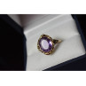 10K YELLOW GOLD PURPLE TOURMALINE RING SIZE 6.5