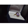 10K YELLOW GOLD PURPLE TOURMALINE RING SIZE 6.5
