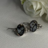 925 Sterling Silver Abalone Earrings Length 1.10 Inch