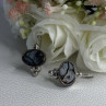 925 Sterling Silver Abalone Earrings Length 1.10 Inch