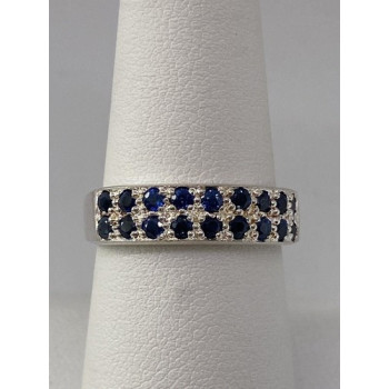 925 Sterling Silver Ring With Topaz Size 7.75