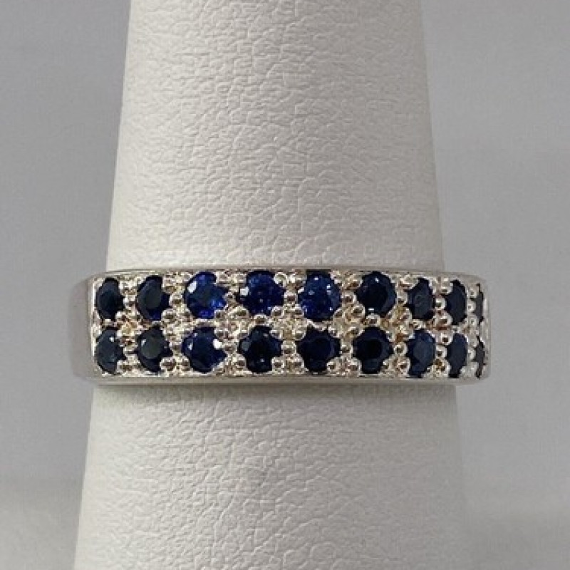 925 Sterling Silver Topaz Ring Size 7.75