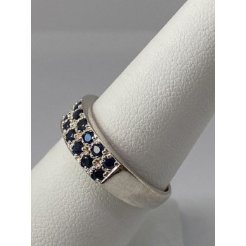 925 Sterling Silver Ring With Topaz Size 7.75