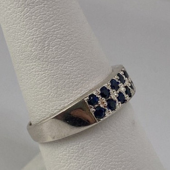 925 Sterling Silver Topaz Ring Size 7.75