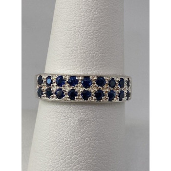 925 Sterling Silver Ring With Topaz Size 7.75