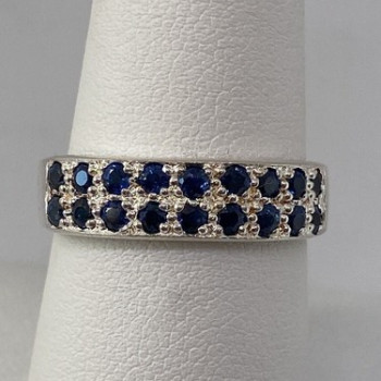 925 Sterling Silver Topaz Ring Size 7.75