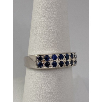 925 Sterling Silver Ring With Topaz Size 7.75