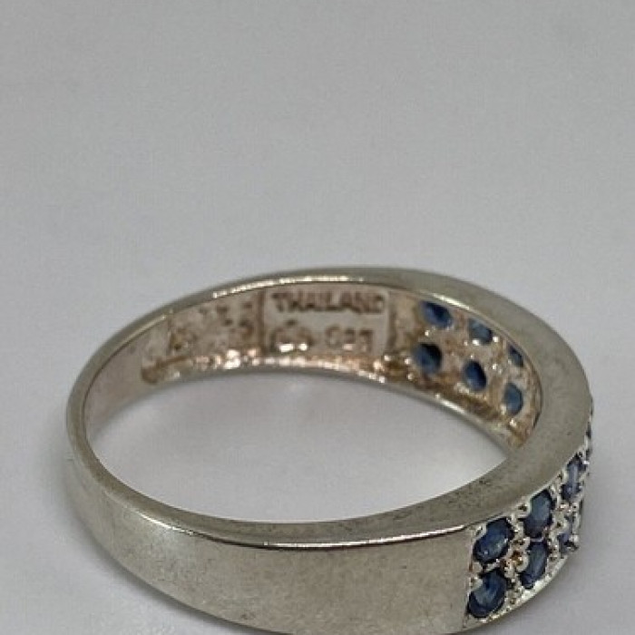 925 Sterling Silver Topaz Ring Size 7.75