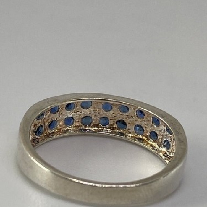 925 Sterling Silver Topaz Ring Size 7.75