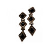Vintage 925 Sterling Silver Onyx Earrings