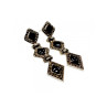 Vintage 925 Sterling Silver Onyx Earrings