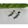 Vintage 925 Sterling Silver Onyx Earrings