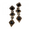 Vintage 925 Sterling Silver Onyx Earrings