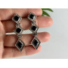 Vintage 925 Sterling Silver Onyx Earrings