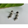 Vintage 925 Sterling Silver Onyx Earrings