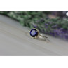 925 Sterling Silver Sapphire Classic Ring Size 8