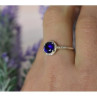 925 Sterling Silver Sapphire Classic Ring Size 8