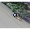 925 Sterling Silver Sapphire Classic Ring Size 8