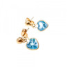 10K Yellow Gold Blue Spinel Earrings