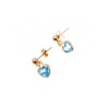 10K YELLOW GOLD BLUE SPINEL EARRINGS