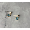 10K Yellow Gold Blue Spinel Earrings