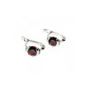 925 Sterling Silver Garnet Earrings