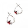 925 Sterling Silver Garnet Earrings